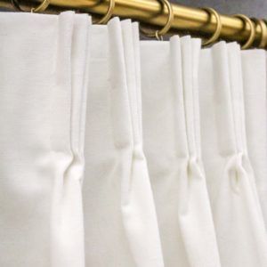 Please Lined Custom Drapes in White Cotton from RichTex Fabrics