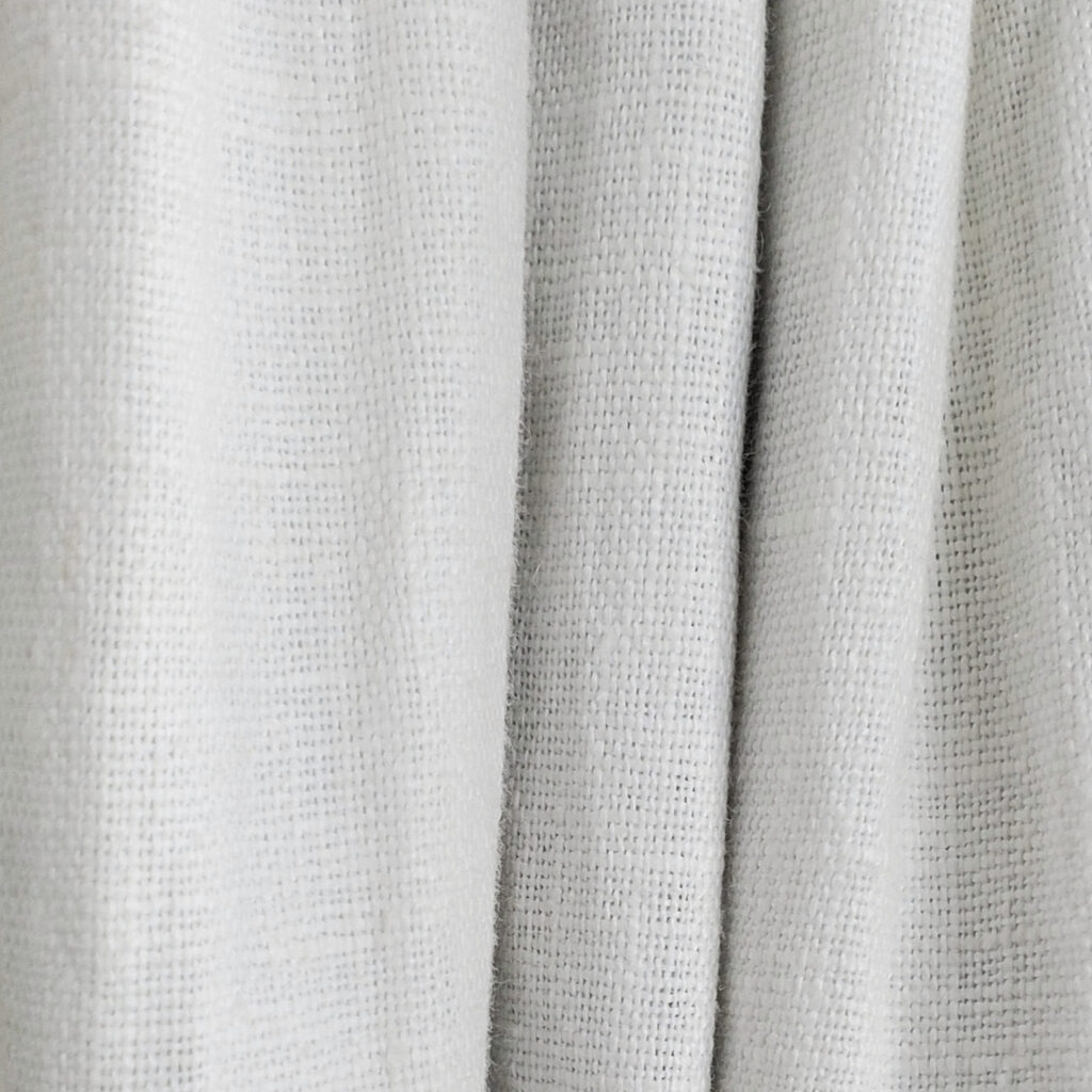 Custom Pleated Lined Drapes in White Linen - Rich Tex