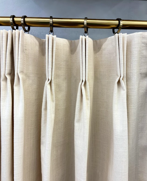 Patio Door Drapery Panel in Natural Cotton Slub Canvas (1 Pair / 2 Panels)