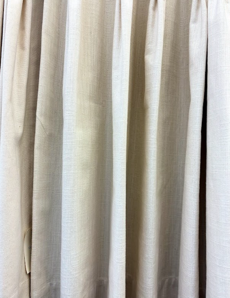 Patio Door Drapery Panel in Natural Cotton Slub Canvas (1 Pair / 2 Panels) - Image 2