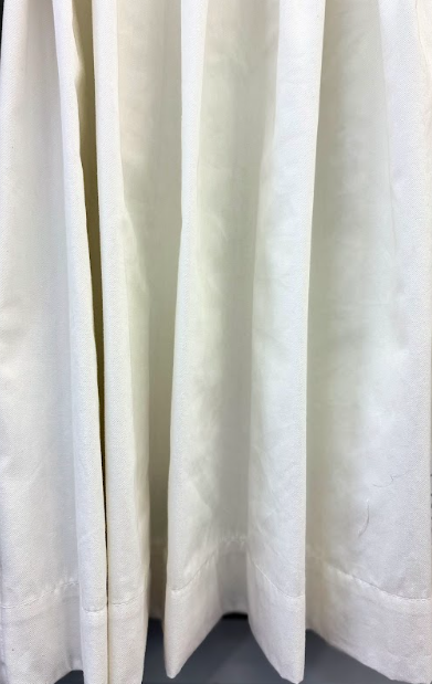 Quick-Ship Drapes in White Fine Twill (1 Pair / 2 Panels) - Image 2