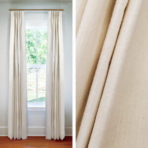 Quick-Ship Drapes in Natural Slub Canvas (1 Pair / 2 Panels)