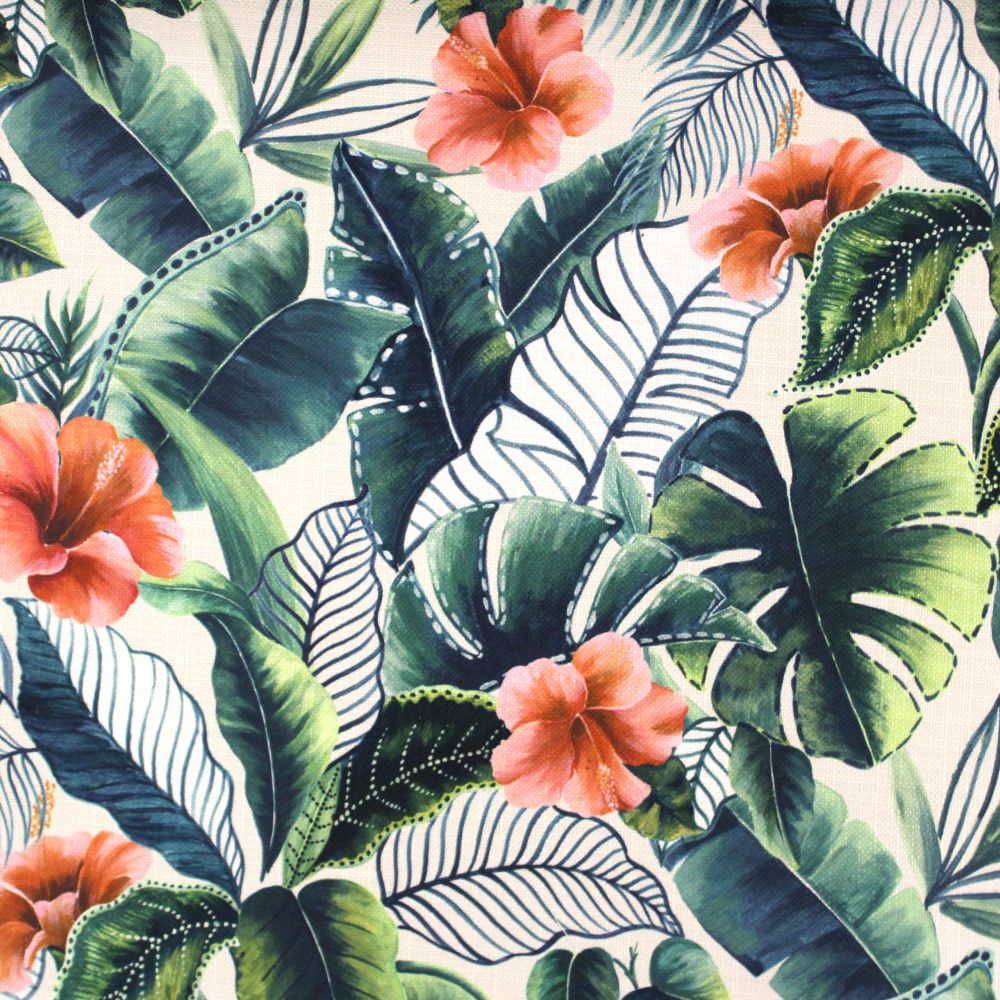 Palm Leaf New Printed Velvet Fabric By The Yard - Floral 100% Polyester