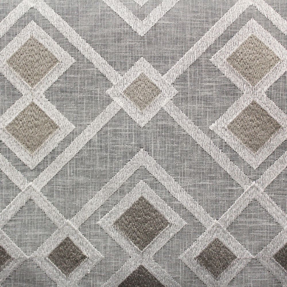 Arietta Smoke Embroidered Drapery FabricRich Tex