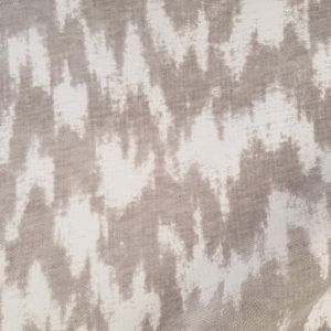 Detroit Flame Chrome Gray Chenille Ikat Upholstery Fabric