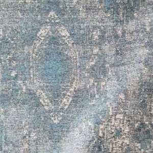 Persian Denim Blue Ikat Upholstery Fabric