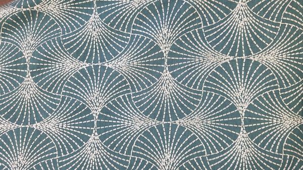 Downing Verdan Teal Embroidered Home Decor Fabric by Richloom