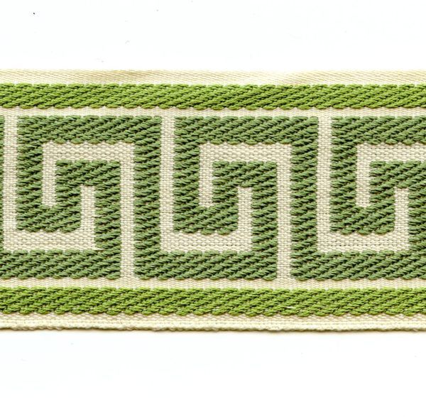 Greek Key Lime Green 2.5" Decorative Border Tape Trim
