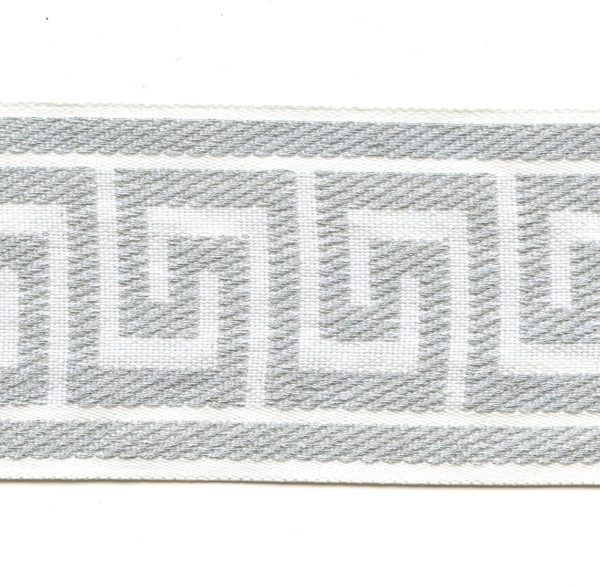 Greek Key White 2.5" Decorative Border Tape Trim