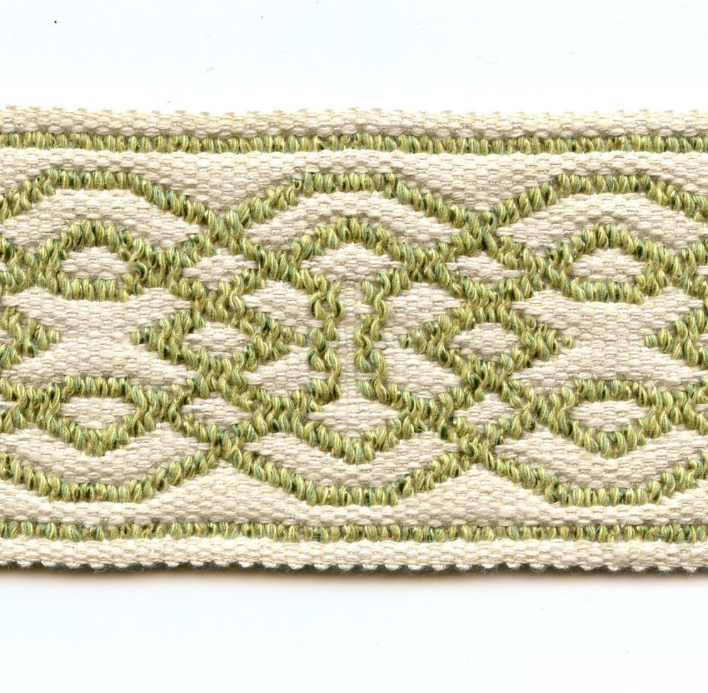 Green Geometric 2.5" Decorative Border Tape Trim SUF219/07