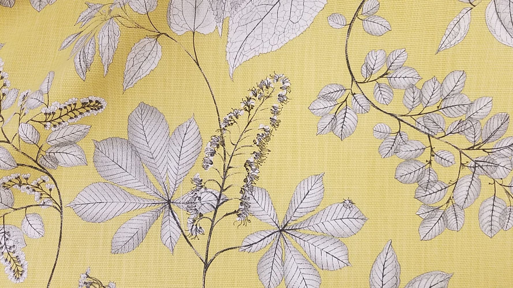 Arboretum Citrine Yellow Floral home decor Drapery Fabric by P/Kaufmann