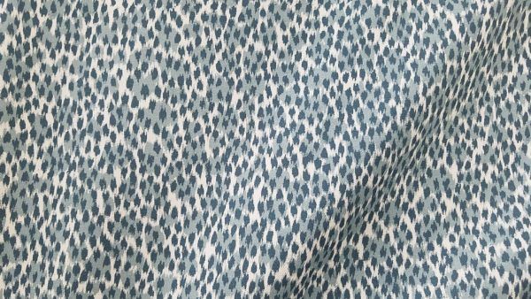 Arnaud Blueberry Blue Animal Print Drapery Fabric by P/Kaufmann