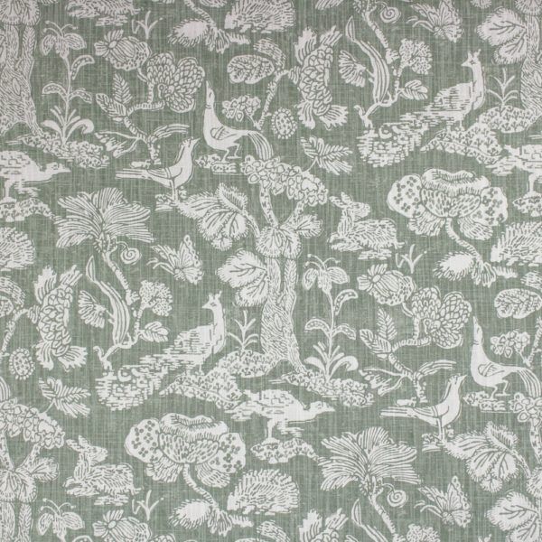 Howland Lichen Green Floral Home Decor Fabric by Richloom Platinum