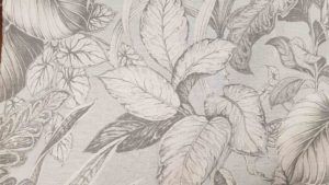 Bangan Cirrus Gray Tropical Floral Home Decor Fabric