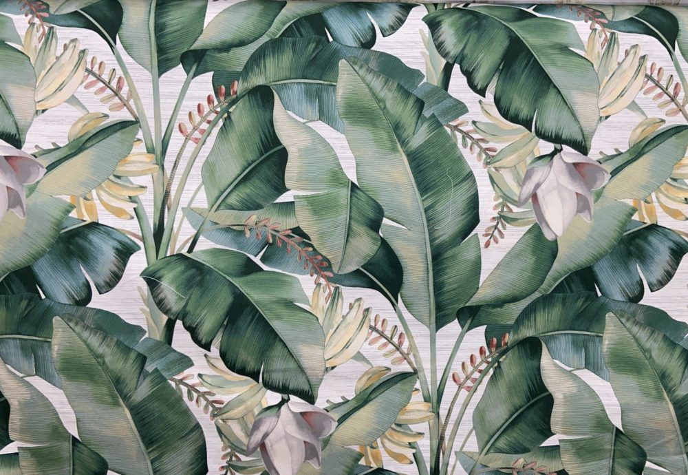 Among Fronds Aloe Green Tropical Home Decor Fabric by Tommy