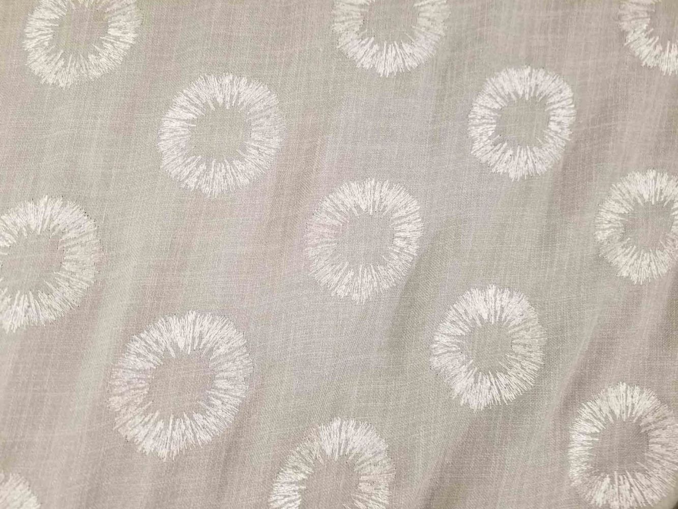Solange Platinum Gray Embroidered Home Decor Fabric