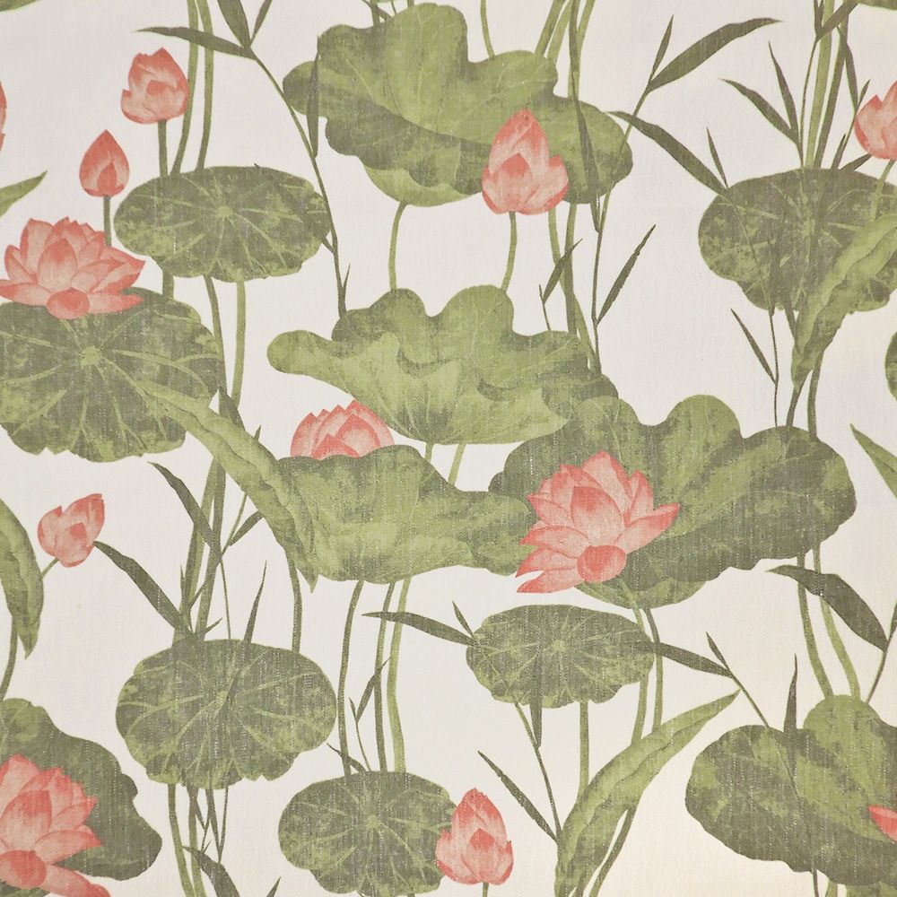 Coral Floral Fabric, Wallpaper and Home Decor