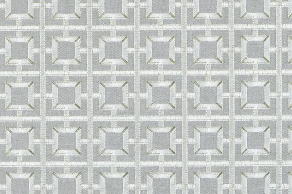 Sisu Urban 915 Gray Embroidered Geometric Home Decor Fabric