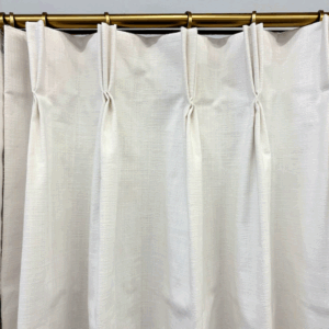 Patio Door Drapery Panel in White Cotton Slub Canvas (1 Pair / 2 Panels)