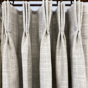 Quick-Ship Drapes in Tingly Bamboo, Tan Textured Fabric (1 Pair / 2 Panels)