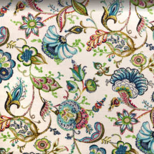 Wedgewood Gemstone Floral Red-Blue Home Decor Fabric