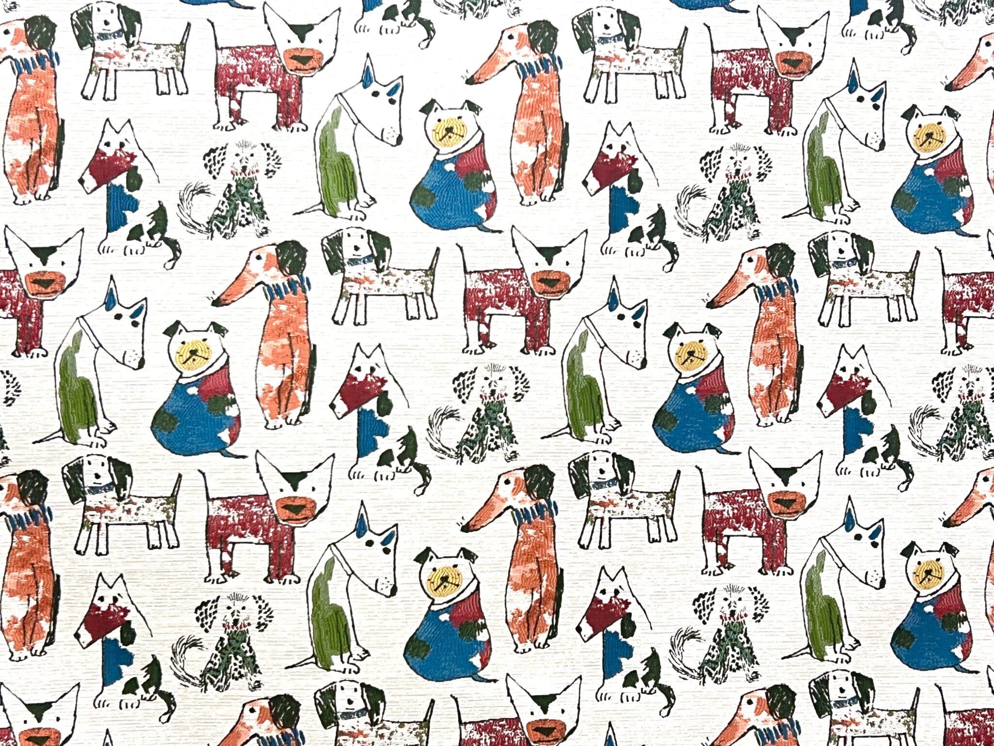 Pup Culture MutiColored Dog Home Decor Fabric RichTex