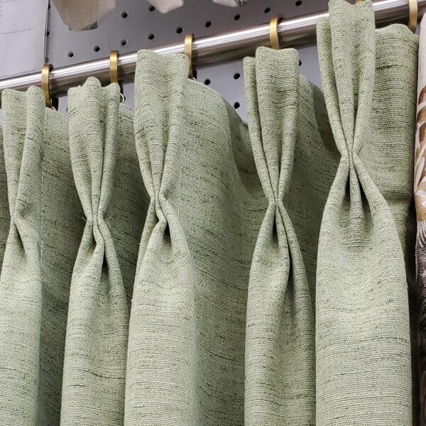 On-the-Move Drapes in Condon Linen-Look Fabric in Fern Green (1 Pair / 2 Panels)