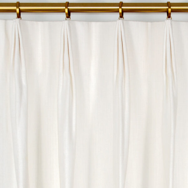 Premium Drapes in Slub Linen in White (1 Pair / 2 Panels)