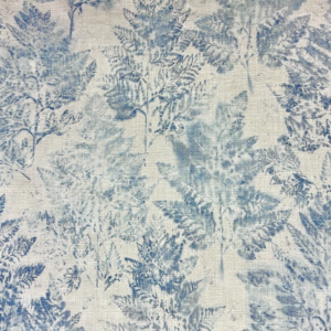Hiko Fern Lapis Blue Leafy Home Decor Fabric By Kemet