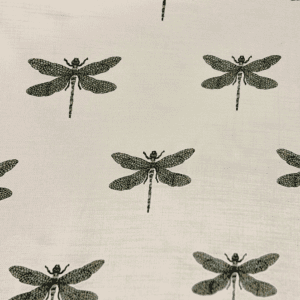Standing Tall Seaglass Dragonfly Polyester Home Decor Fabric