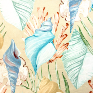 Caspian Shell Sand Blue Green Home Decor Fabric