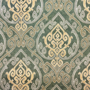 Zaya Charcoal Green Pattern Home Decor Fabric