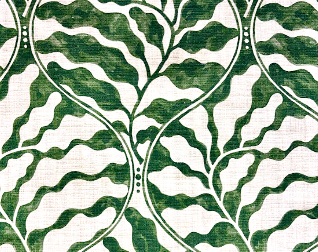 Preen Emerald Green Pattern Cotton Home Decor Fabric