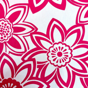 Full Bloom Hot Pink Pattern Home Decor Fabric