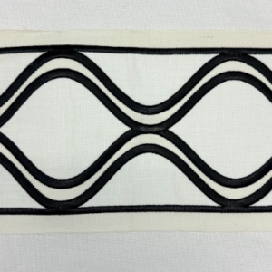 Cosi Ivory Black Home Decor Tape Trim