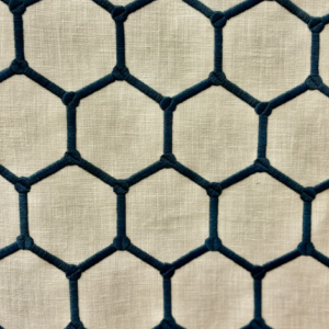 Hobnob Cadet Blue Embroidery Pattern Home Decor Fabric