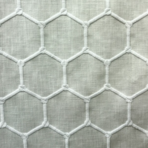 Hobnob Pearl White Embroidery Pattern Home Decor Fabric