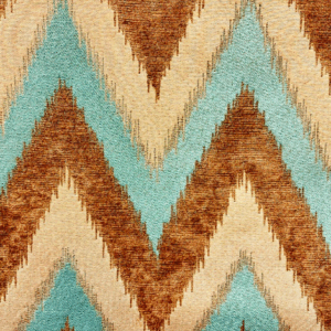 Wilma Ikat Stripe Turquoise Patterned Upholstery Fabric