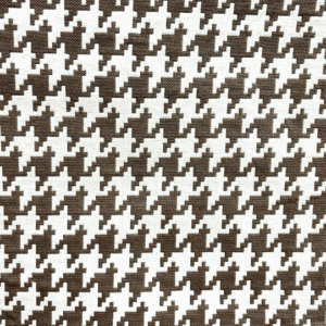 Harper Houndsforth Truffle Tan White Patterned Upholstery Fabric