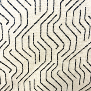 Liny 922 Black and White Stripe Patterned Upholstery Fabric