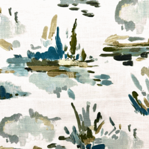 Padma Bone Blue Patterned Home Decor Fabric