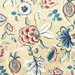 Carmello Floral Golden Patterned Home Decor Fabric