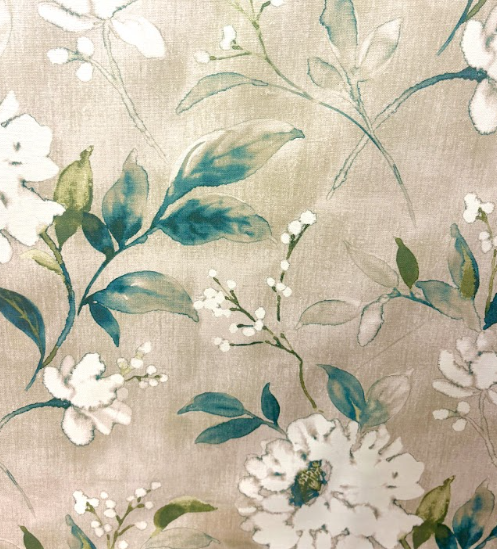 Rosella Petro Floral Cascade Blue Patterned Home Decor Fabric