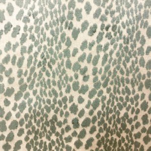 Seeing Spots Aqua Blue Animal Print Patterned Upholstery Fabric