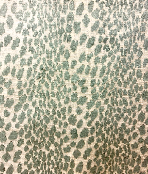 Seeing Spots Aqua Blue Animal Print Patterned Upholstery Fabric