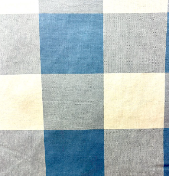 Call Me Buffalo Large Blue Check Patterned Home Decor Fabric