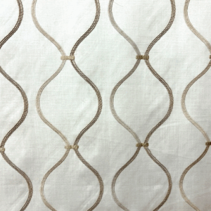 Galore Light Gold Embroidery Patterned Home Decor Fabric