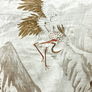 Whirly Bird Bronze Embroidery Patterned Home Decor Fabric