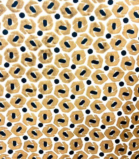 Calvera Mink Tan Circle Patterned Upholstery Fabric