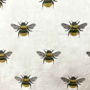 Busy Bee Honey Yellow Embroidery Patterned Home Decor Fabric